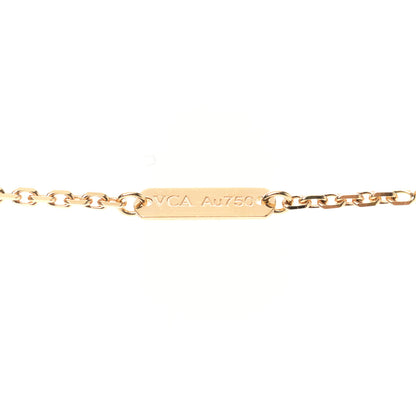 Van Cleef & Arpels 18K Yellow Gold Mother of Pearl Vintage Alhambra Pendant Necklace 5 of 7