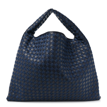 Bottega Veneta Denim Calfskin Intrecciato Large Hop Abyss Indigo 1 of 9
