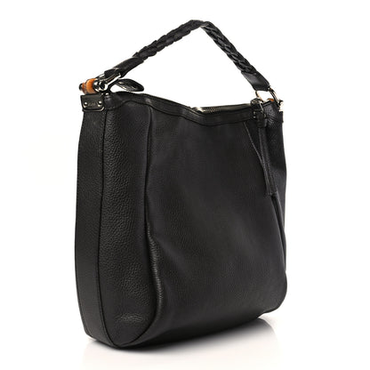 Gucci Grained Calfskin Bamboo Bar Hobo Dark Brown 3 of 9