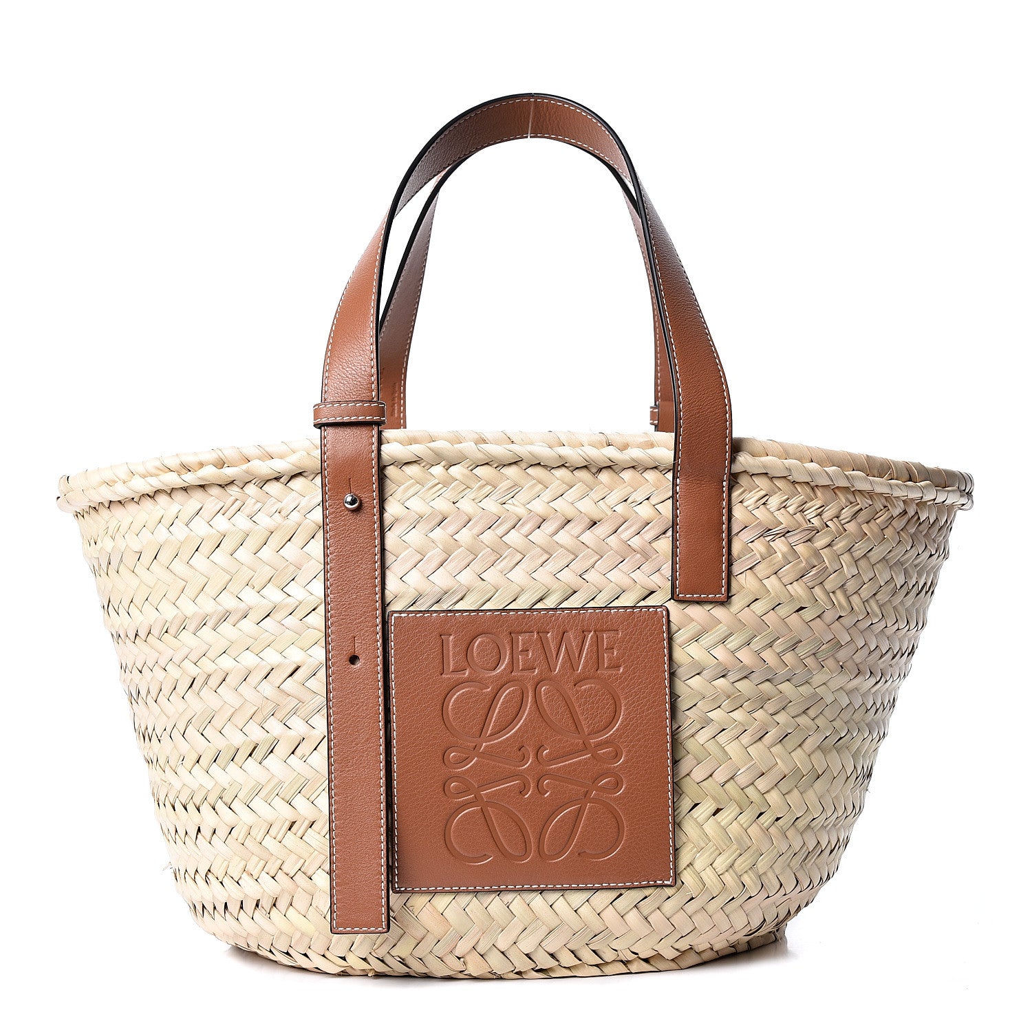 Loewe Raffia Basket Tote Bag Natural Tan 1 of 8