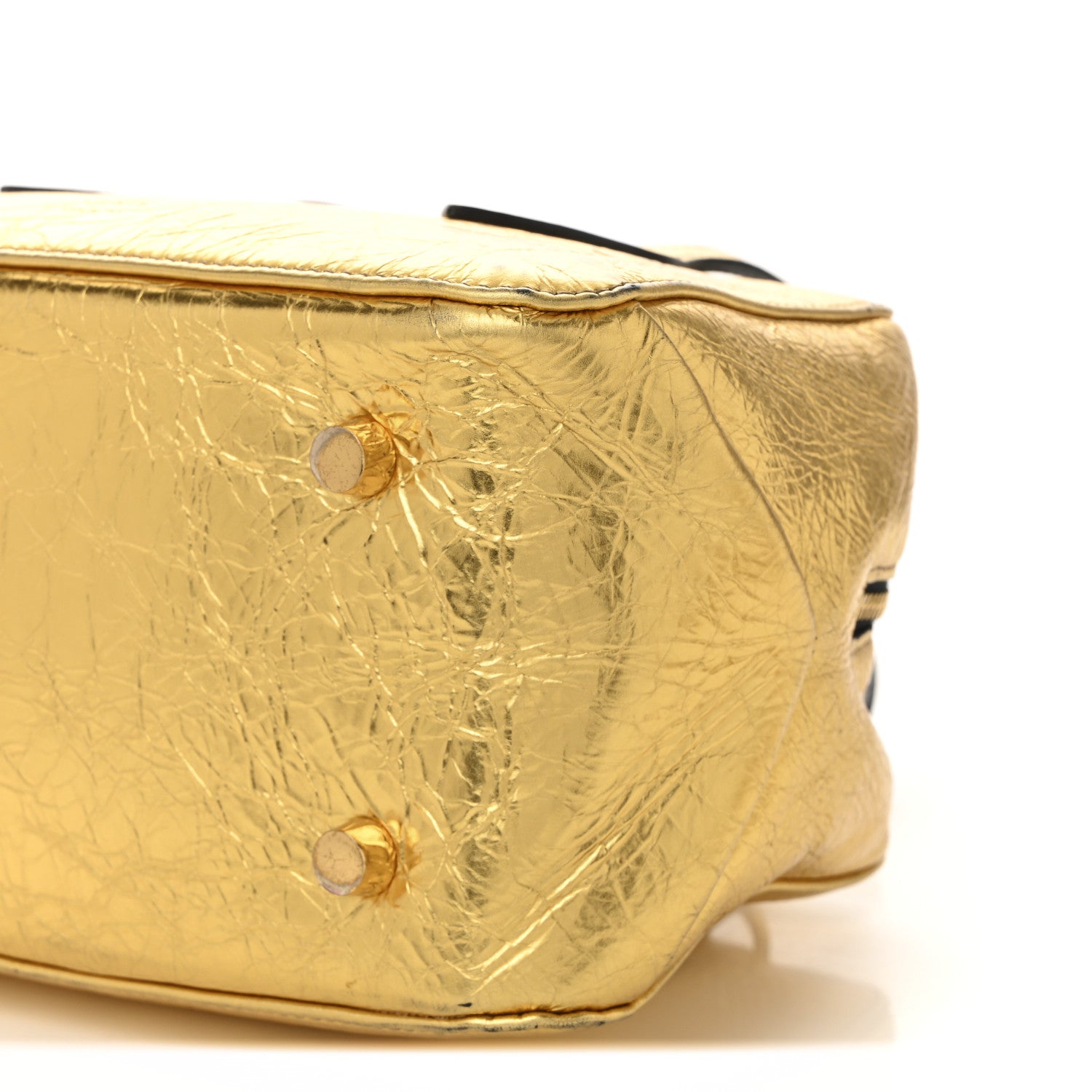 Khaite Metallic Calfskin Small Maeve Bag Gold 9 of 10