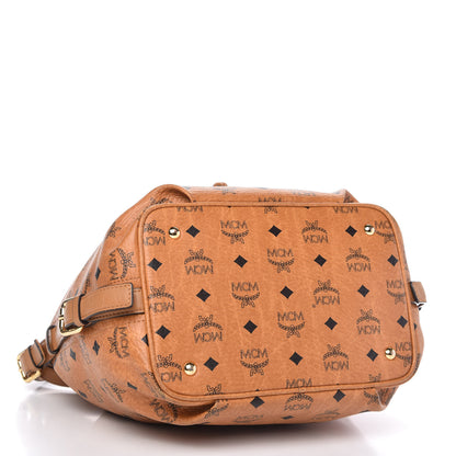 MCM Visetos Essential Drawstring Bucket Bag Cognac 4 of 11