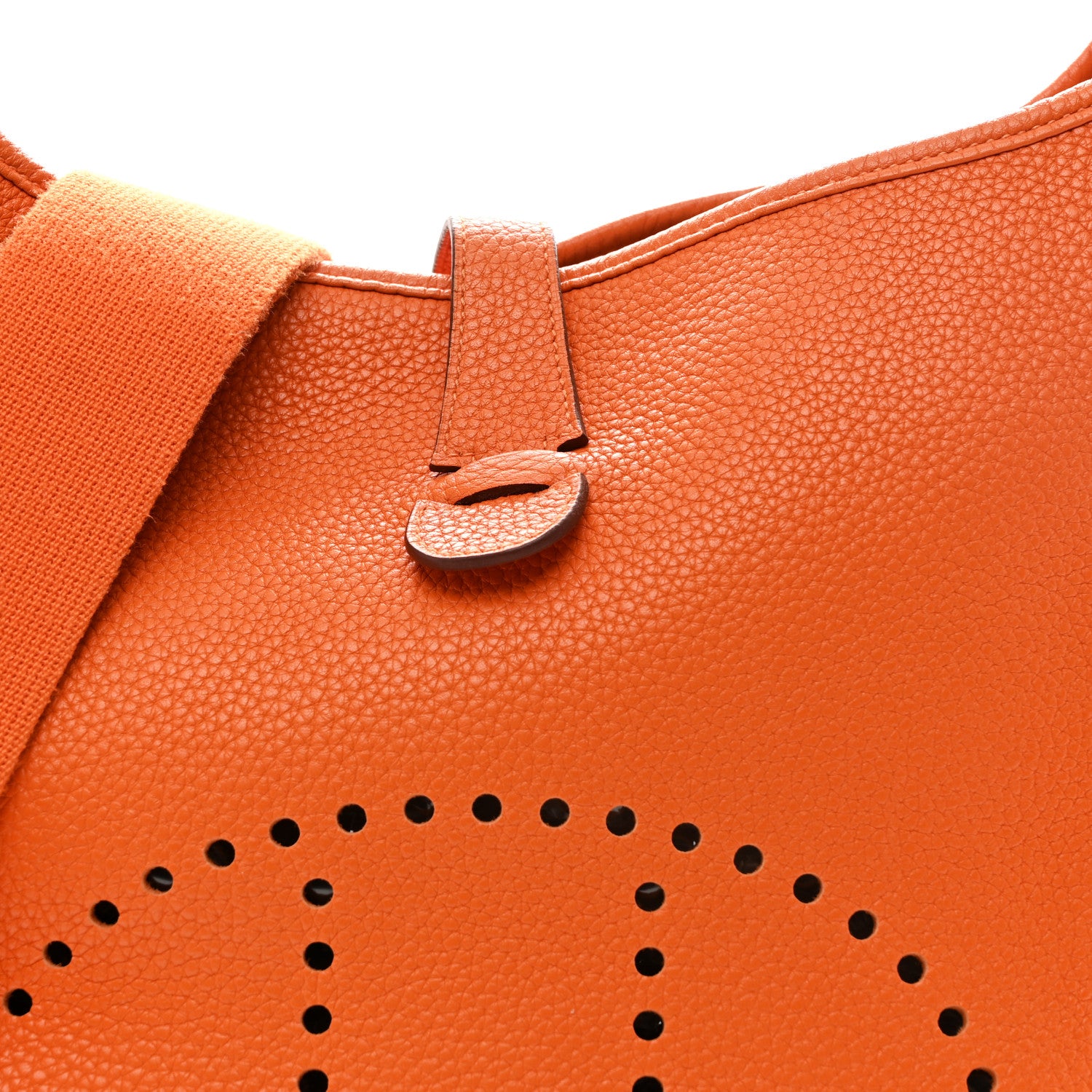 Hermes Taurillon Clemence Evelyne III GM Orange 14 of 19
