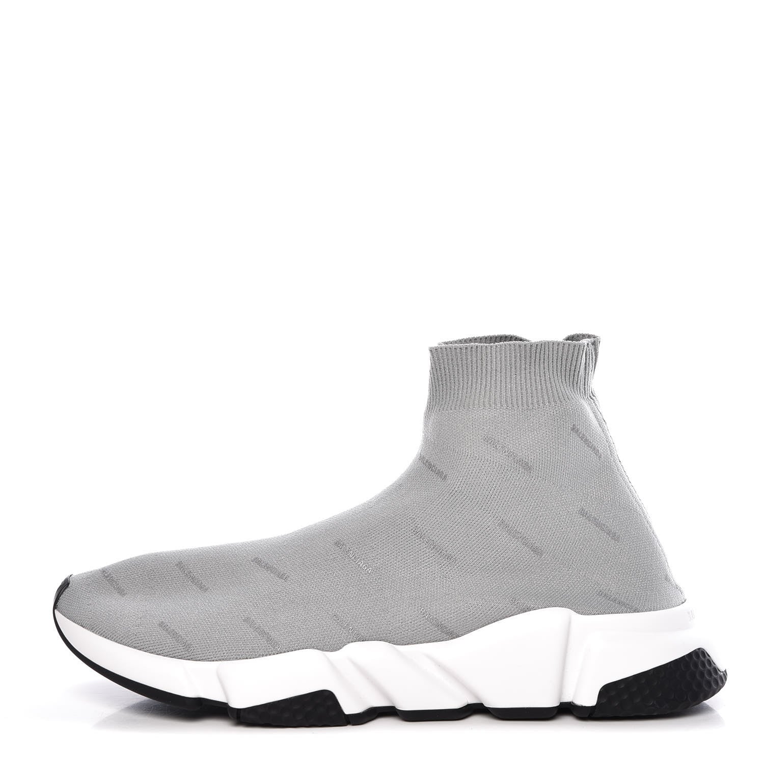 Balenciaga Neoprene Knit Allover Logo Mens Speed Sneakers 43 Grey 1 of 8
