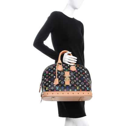 Louis Vuitton Monogram Multicolor Alma GM Black 2 of 12