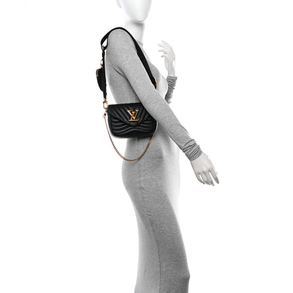 Louis Vuitton Calfskin New Wave Multi Pochette Black 3 of 9