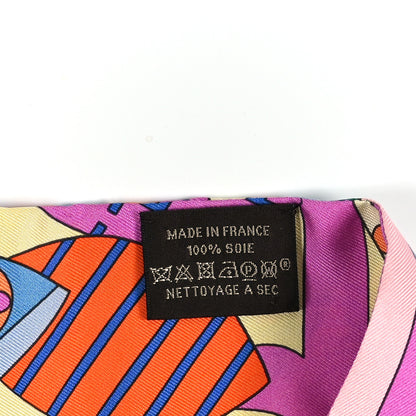 Hermes Silk Les Murmures de la Foret Twilly Vert Cyclamen Multicolor 5 of 7
