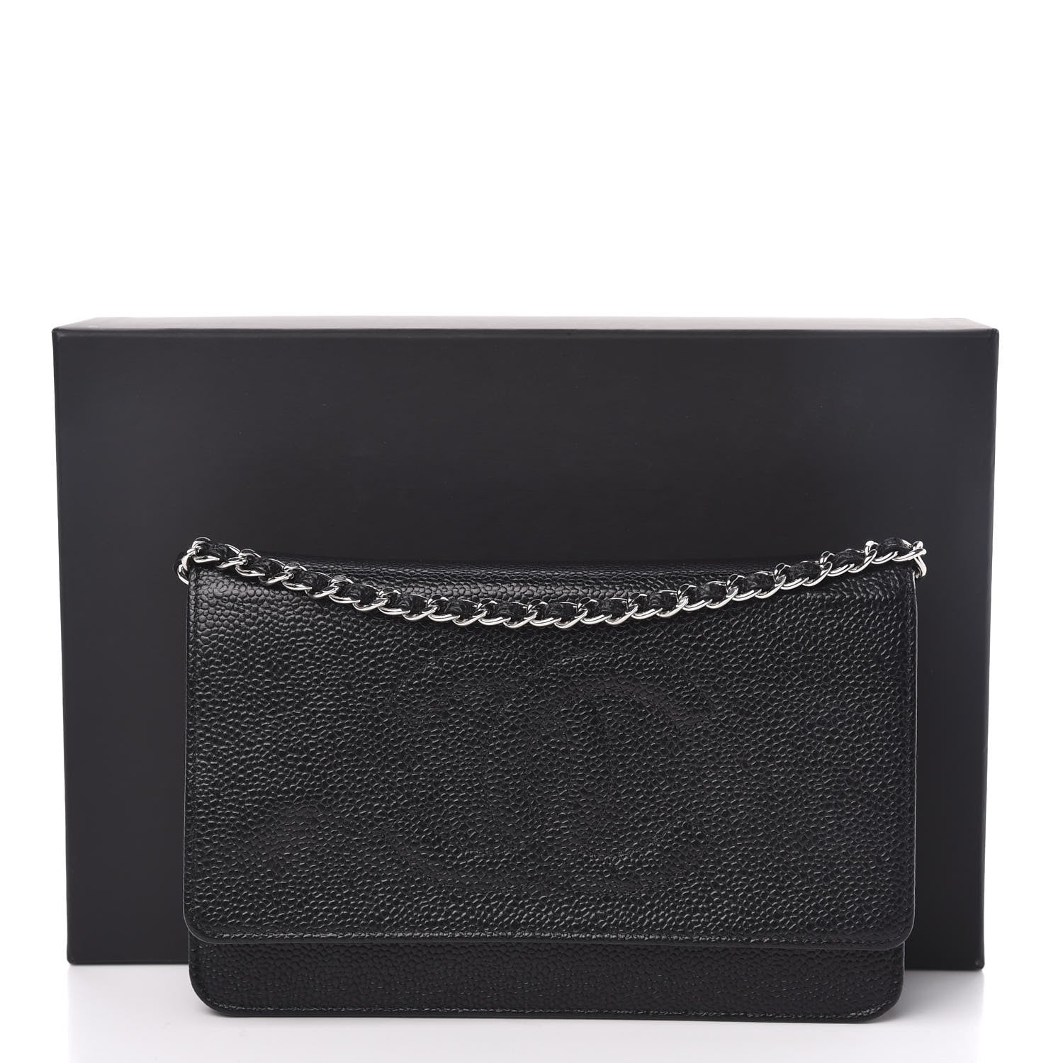 Chanel Caviar Timeless CC Wallet On Chain WOC Black 15 of 15