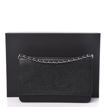 Chanel Caviar Timeless CC Wallet On Chain WOC Black 15 of 15