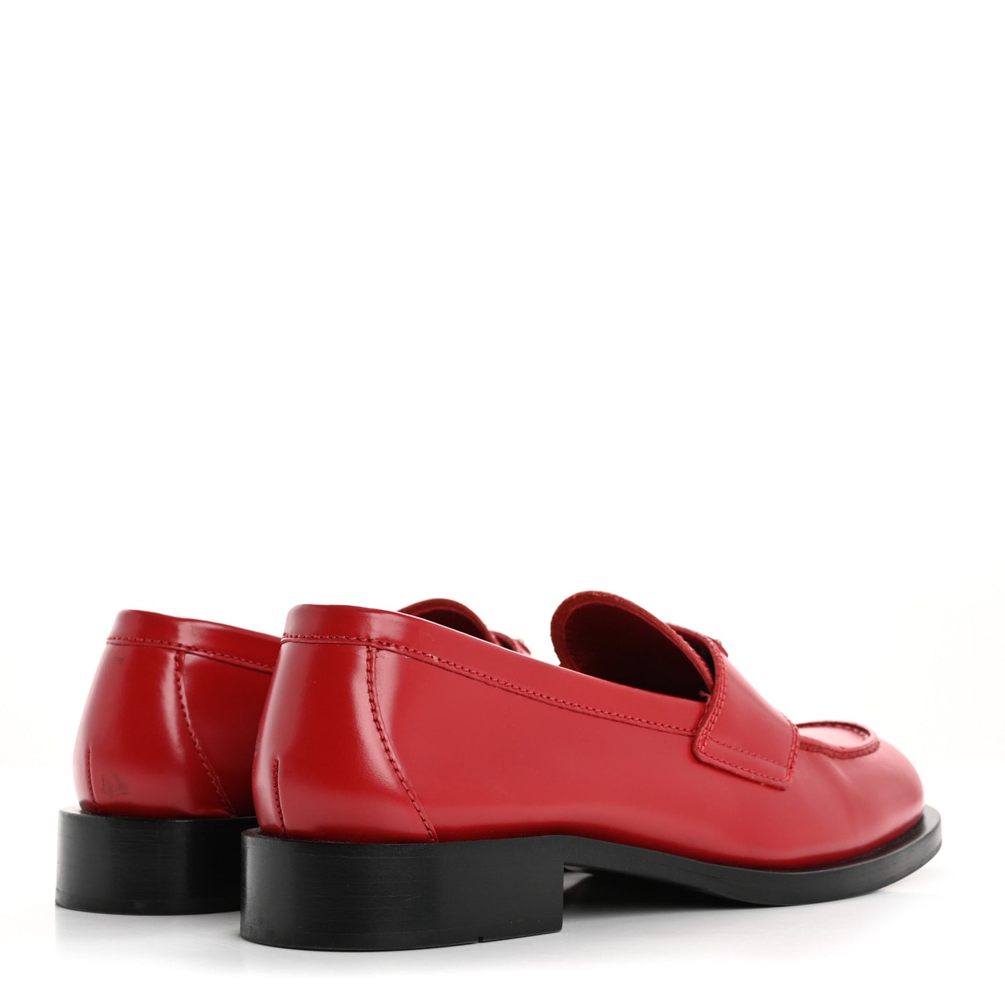 Spazzolato Metal Triangle Logo 20mm Loafers 38 38 Scarlotto