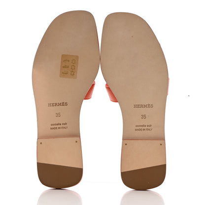 Hermes Epsom Oran Sandals 35 Orange Poppy 5 of 9