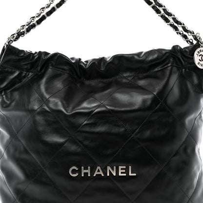 Chanel Shiny Calfskin Quilted Chanel 22 Black 8 of 12