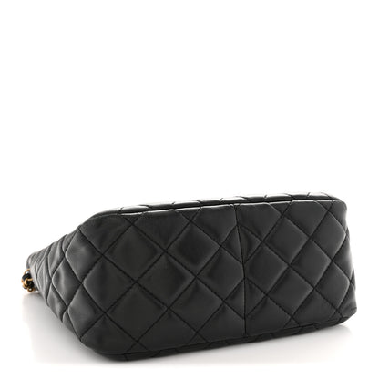 Chanel Lambskin Quilted Small Pearl Crush Hobo Black 4 of 14