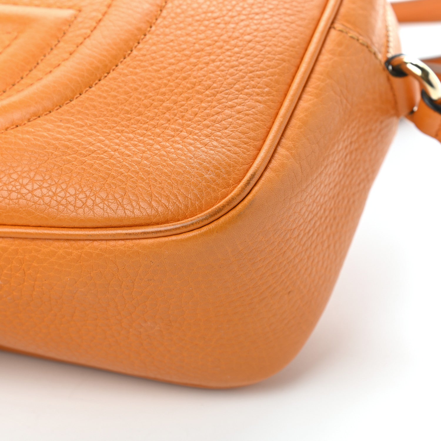 Gucci Pebbled Calfskin Small Soho Disco Bag Curcuma 10 of 12