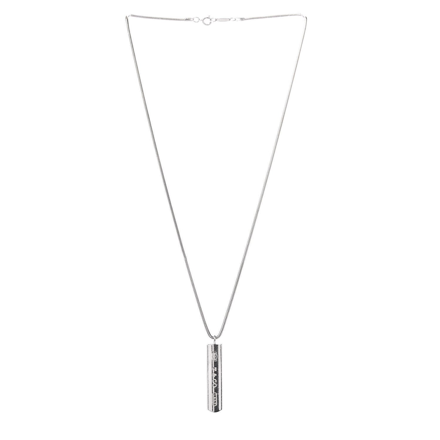 Sterling Silver 1837 Bar Pendant Necklace