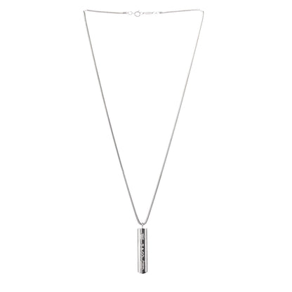 Tiffany Sterling Silver 1837 Bar Pendant Necklace 3 of 7