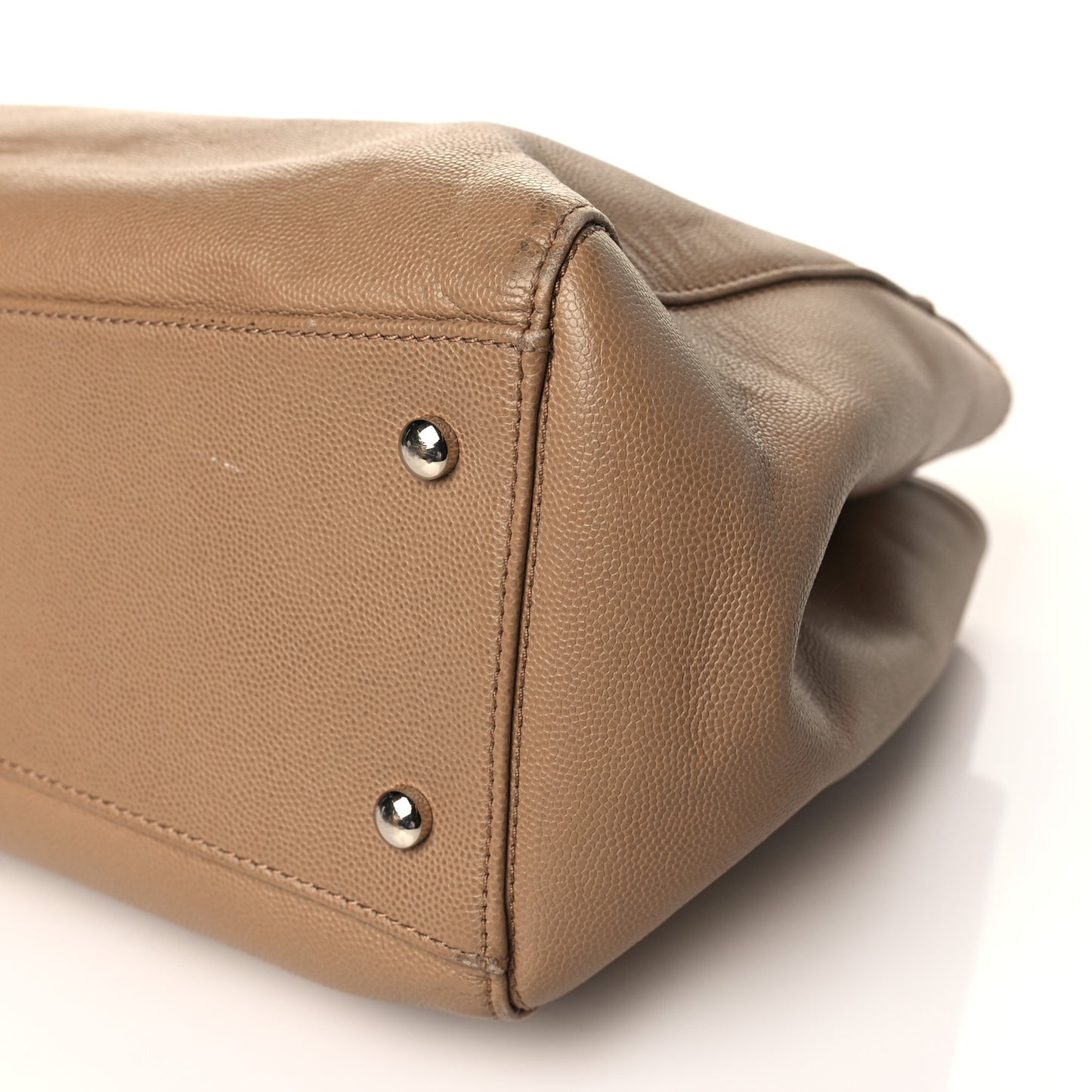 Caviar Medium Cerf Executive Shopper Tote Beige