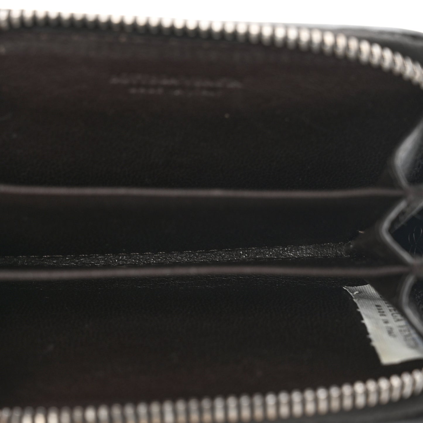 Nappa Intrecciato Zip Around Coin Purse Ebano