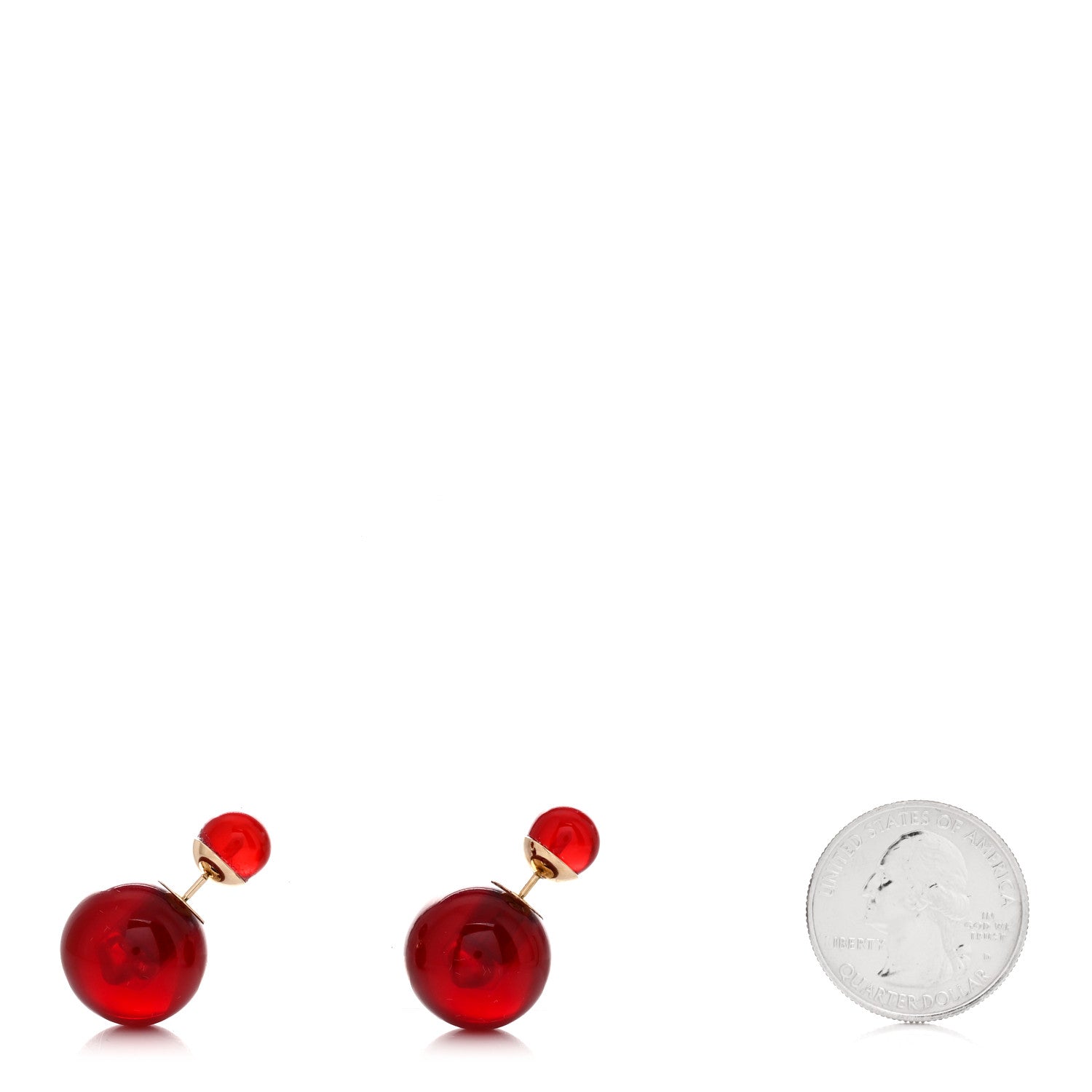 Christian Dior Mise En Dior Tribal Earrings Red 2 of 4