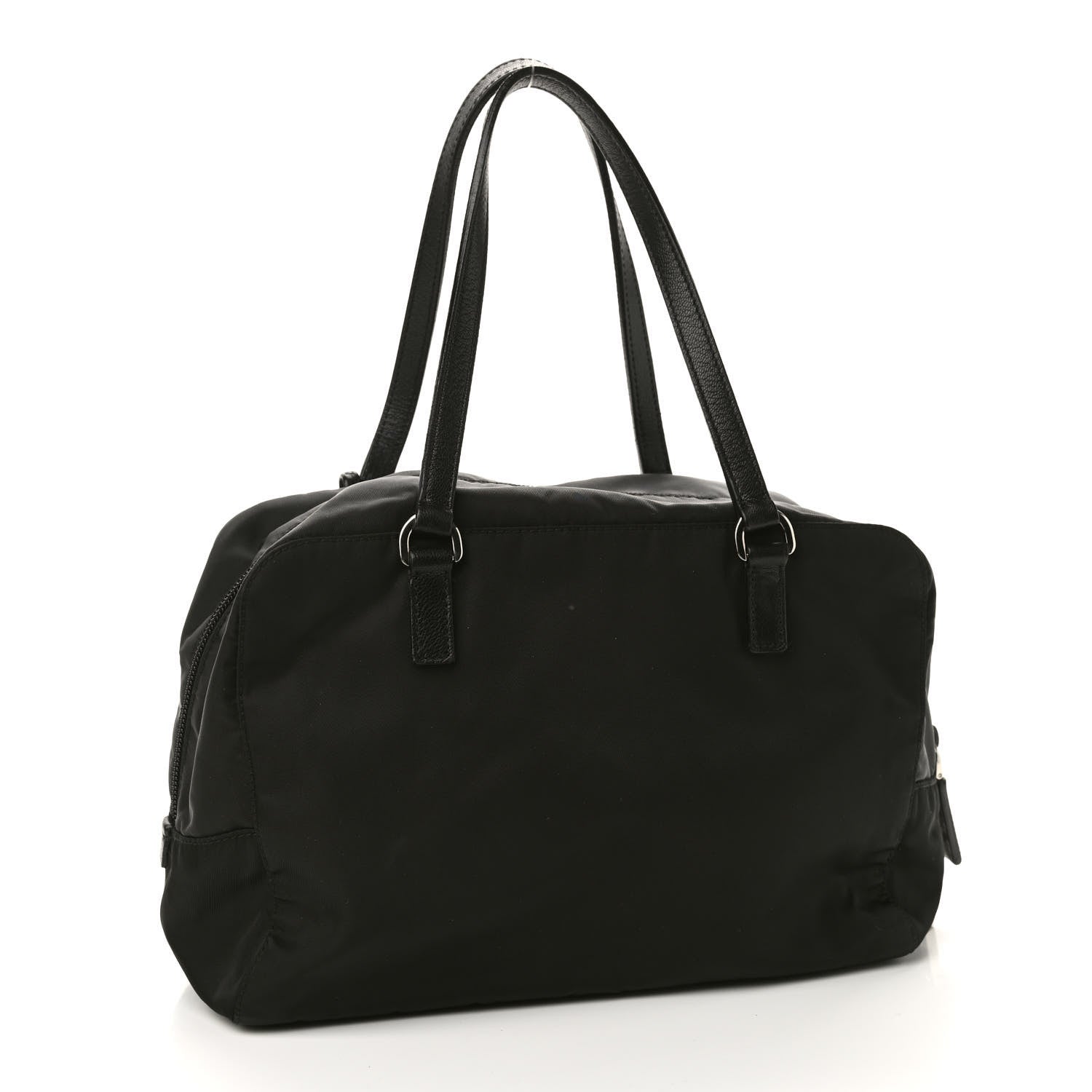 Prada Tessuto Nylon Raso Bear Small Handle Bag Black 3 of 10