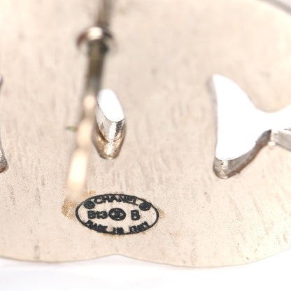Chanel Enamel CC Earrings Gold Light Gold 5 of 6