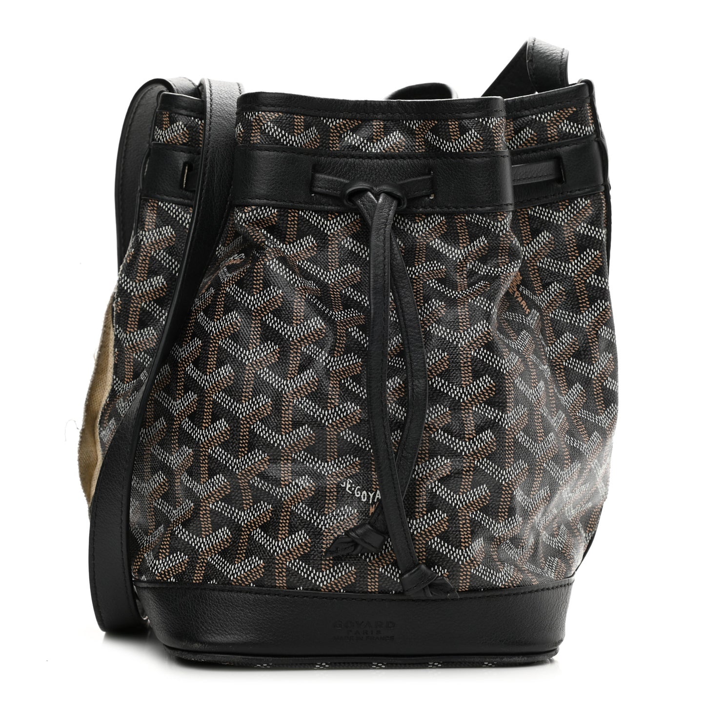 Goyardine Petit Flot Bucket Bag PM Black