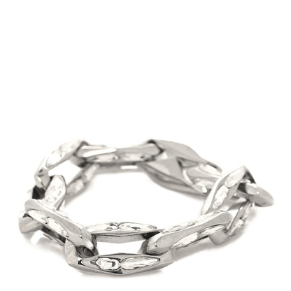Saint Laurent Metal Crystral Chain Link Bracelet Silver 3 of 4