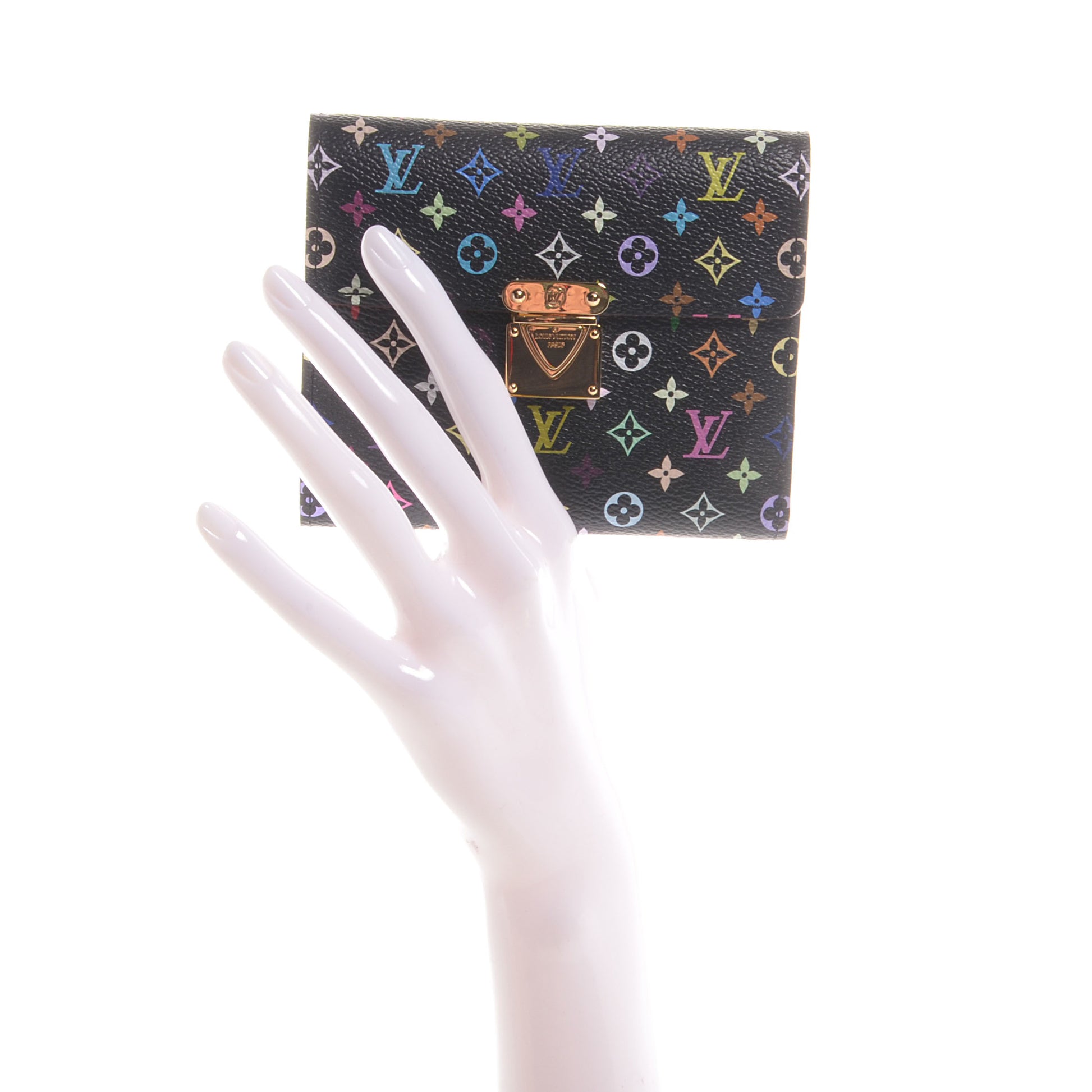 Louis Vuitton Monogram Multicolor Koala Wallet Black 2 of 7