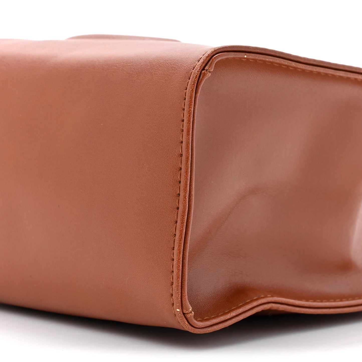 Vegan Leather Small Shopping Bag Tan