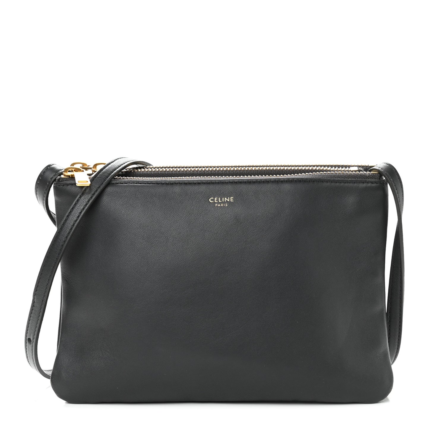 Lambskin Small Trio Crossbody Bag Black