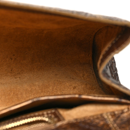 Nancy Gonzalez Metallic Crocodile Clutch Gold 11 of 13