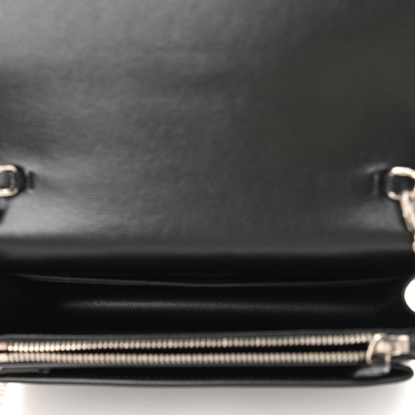 Calfskin Monogram Sunset Chain Wallet Black
