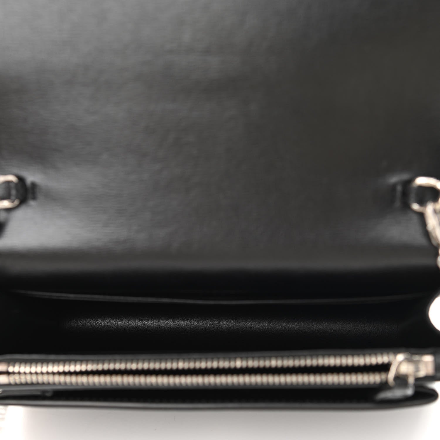 Saint Laurent Calfskin Monogram Sunset Chain Wallet Black 5 of 17