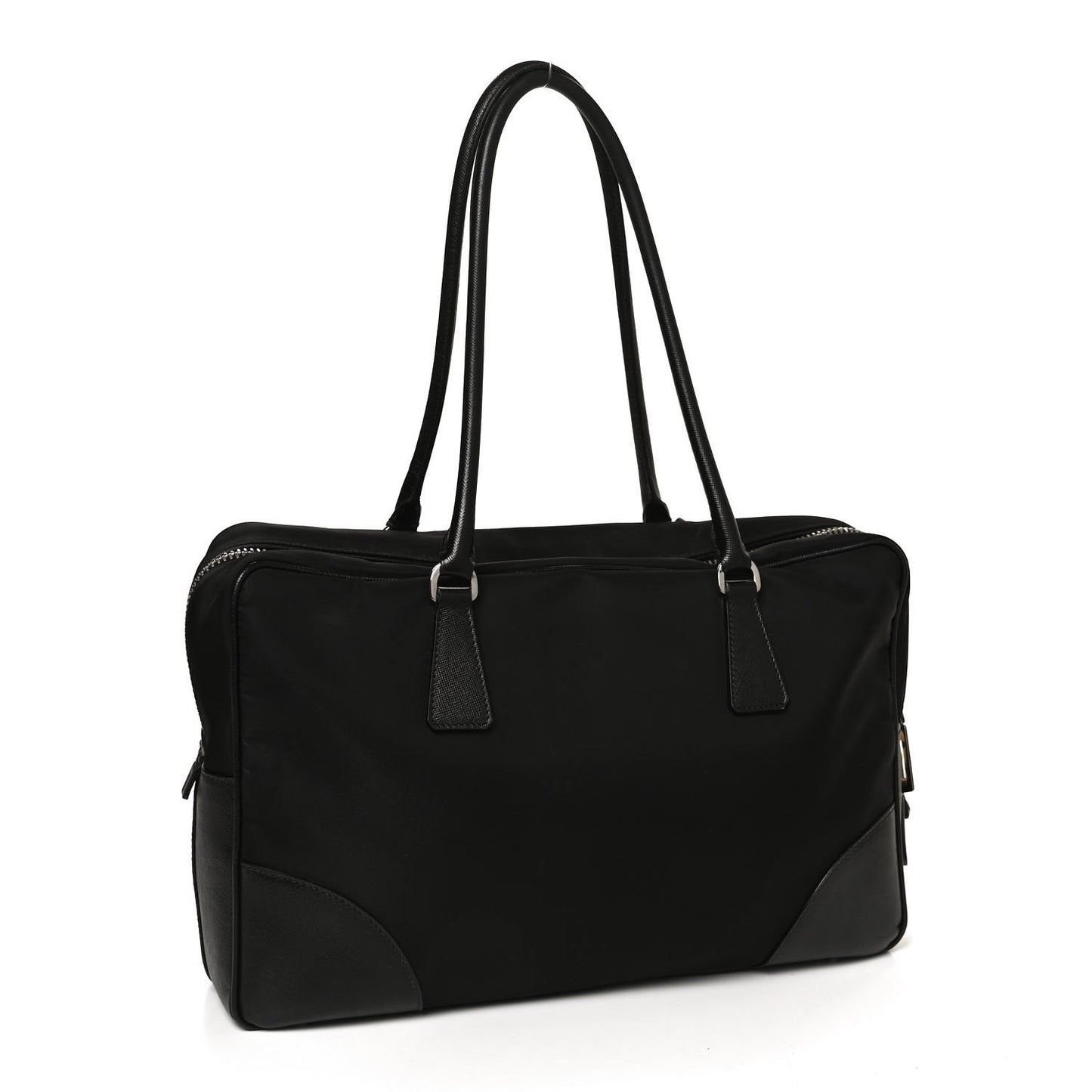 Tessuto Nylon Saffiano Tote Black