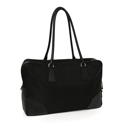 Prada Tessuto Nylon Saffiano Tote Black 2 of 10