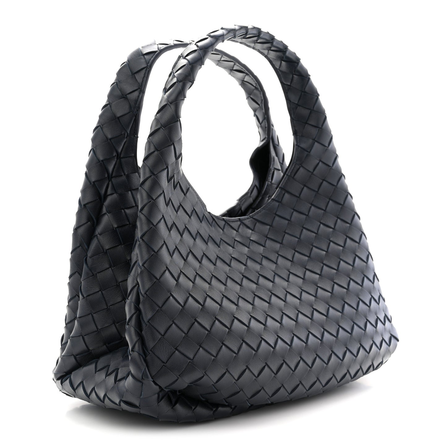 Nappa Intrecciato Medium Campana Shoulder Bag Midnight