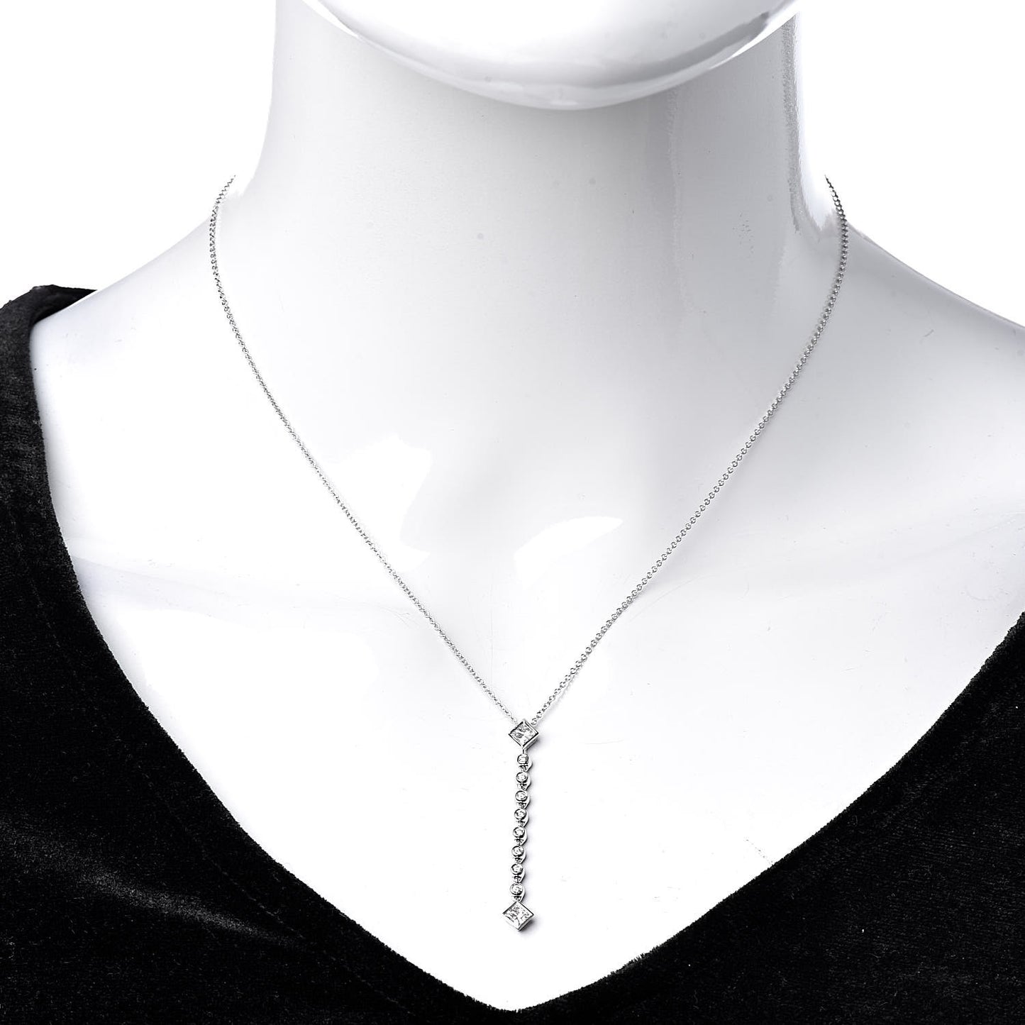 Platinum Diamond Grace Pendant Necklace