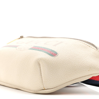 Gucci Grained Calfskin Small Logo Belt Bag White 9 of 10