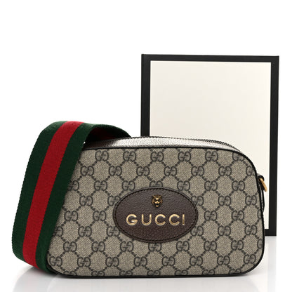 Gucci GG Supreme Monogram Web Neo Vintage Shoulder Bag Beige New Acero Crop 11 of 11
