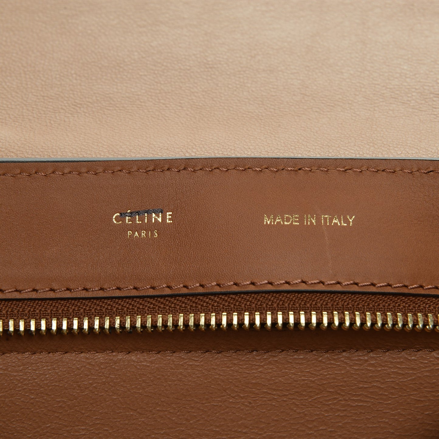 Natural Calfskin Suede Medium Trapeze Tan