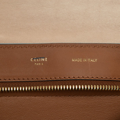 Celine Natural Calfskin Suede Medium Trapeze Tan 6 of 10