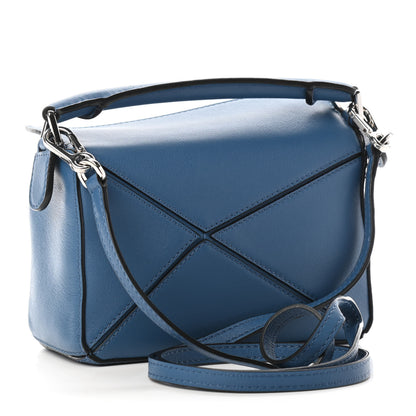 Loewe Calfskin Mini Puzzle Bag Blue 2 of 5