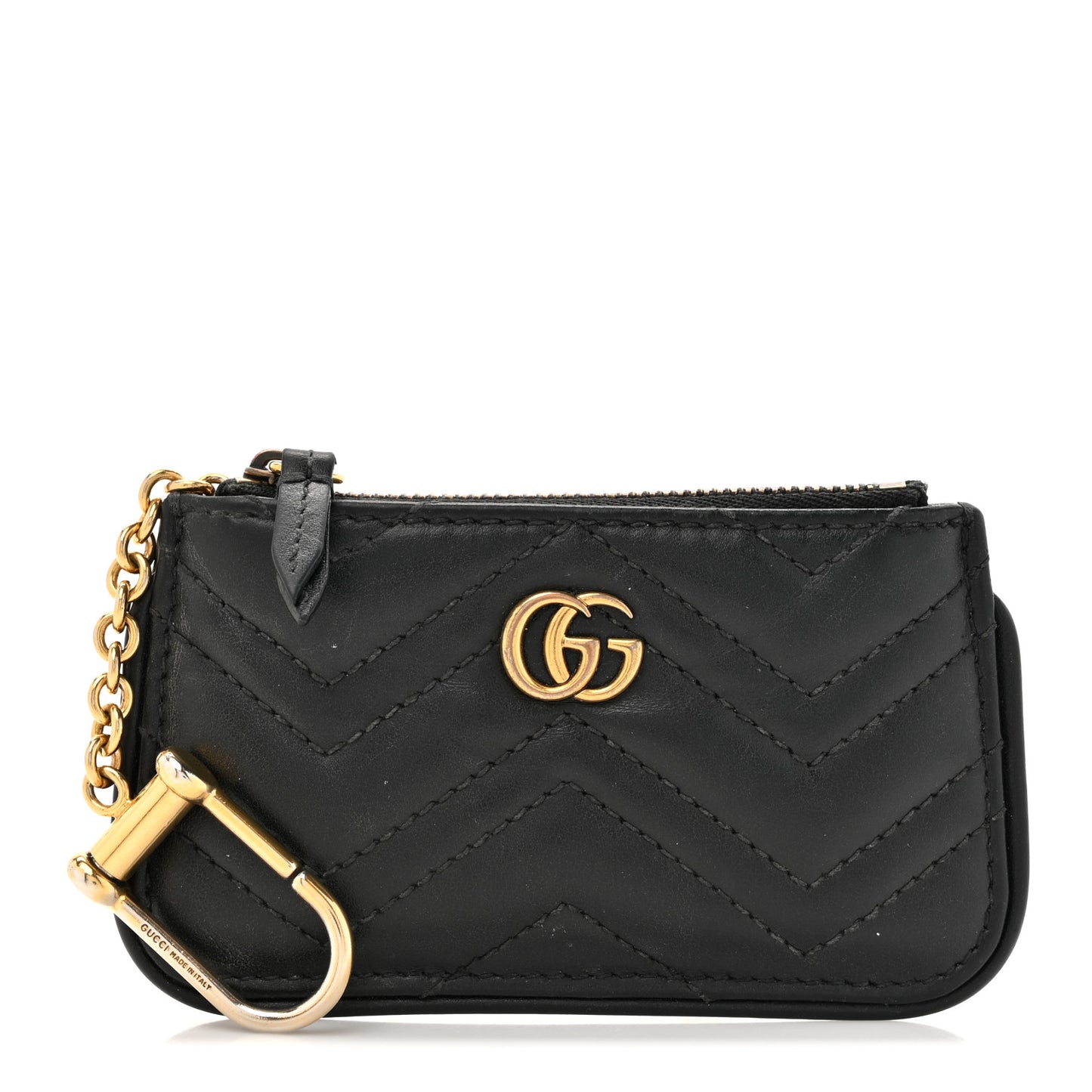 Calfskin Matelasse GG Marmont Key Case Black