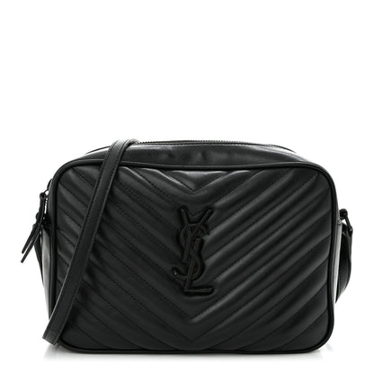 Saint Laurent Calfskin Matelasse Monogram Monochrome Lou Camera Bag Black 1 of 10