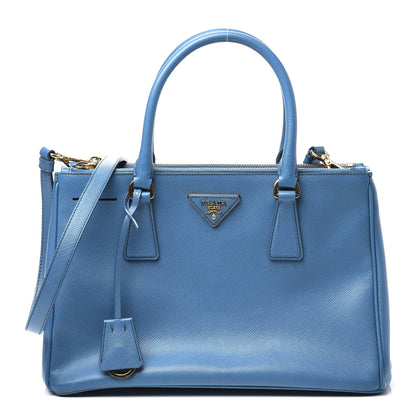 Prada Saffiano Small Galleria Double Zip Tote Cobalto 1 of 11