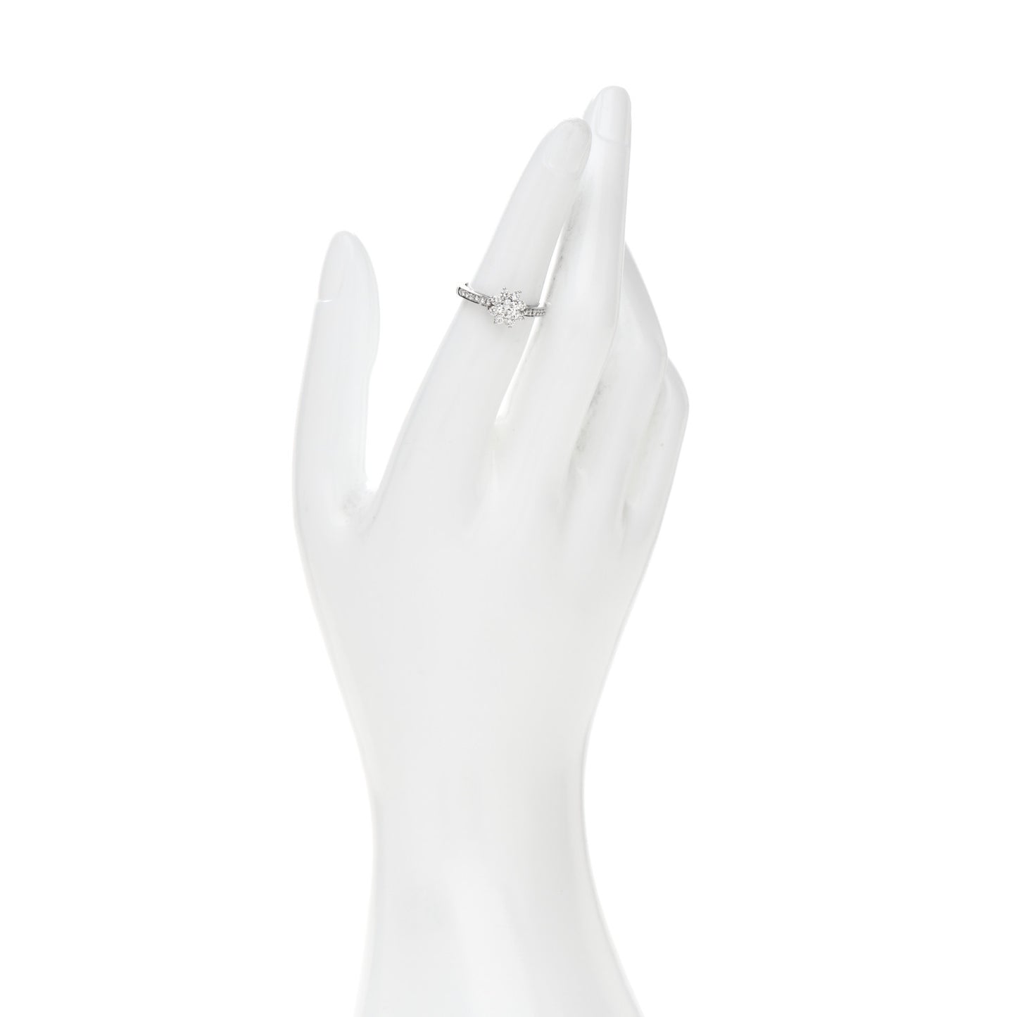 Platinum Diamond .24ct Flower Ring 50 5.25