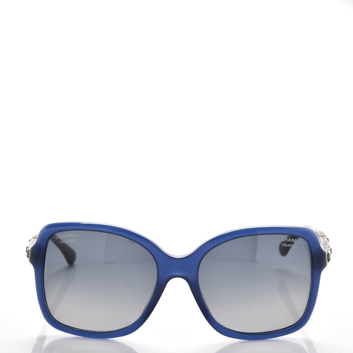 Baguette Crystal Polarized Square Sunglasses 5308-B Blue