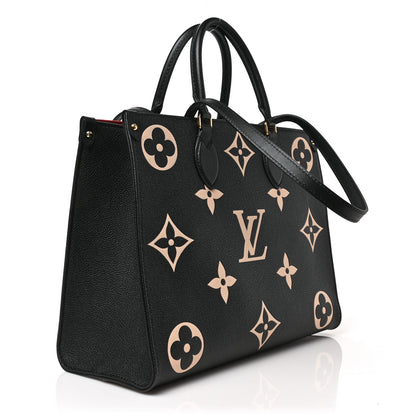 Louis Vuitton Empreinte Monogram Giant Onthego MM Black Beige 3 of 8