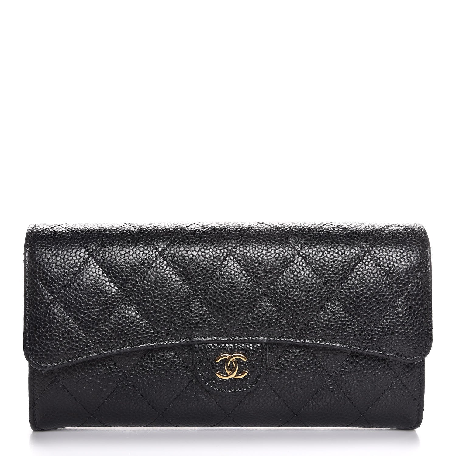 Chanel Caviar Quilted Large Flap Wallet Black 1 of 9