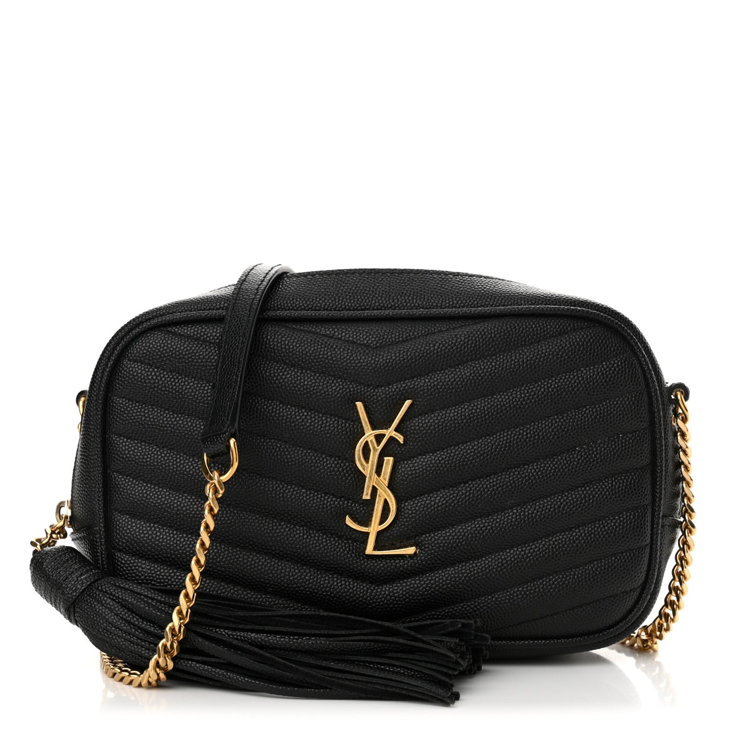 Grain De Poudre Matelasse Monogram Mini Lou Camera Bag Black